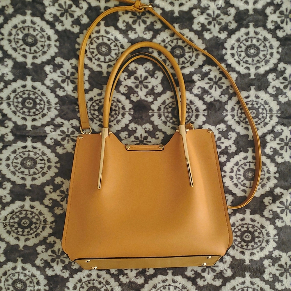 Mustard yellow structured bag